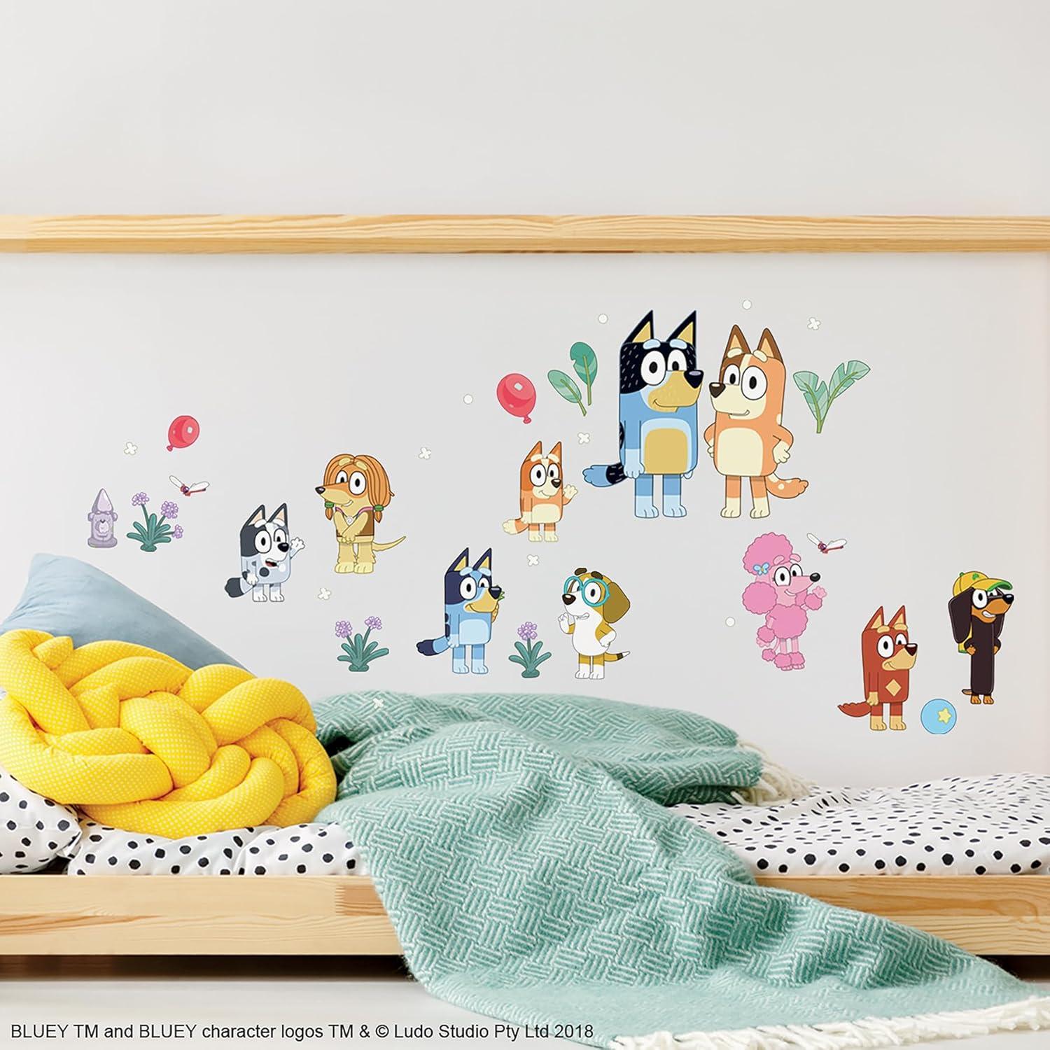 imageRoomMates Bluey and Bingo Character Blue Peel and Stick Wall Decals RMDM5560Family and Friends