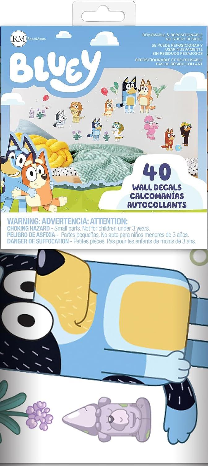 imageRoomMates Bluey and Bingo Character Blue Peel and Stick Wall Decals RMDM5560Family and Friends