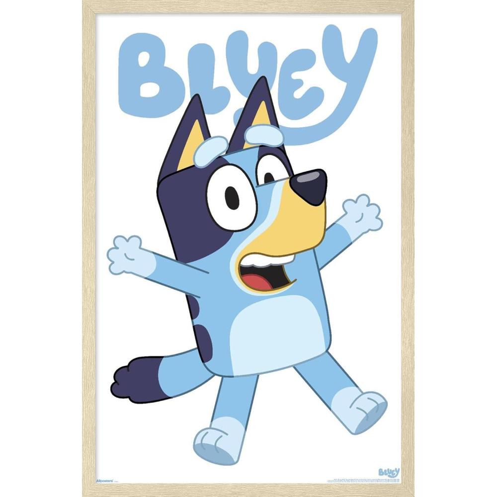 imageBluey Bluey Feature Series Wall Poster 19L x 13W Premium Unframed VersionBlonde Framed Version