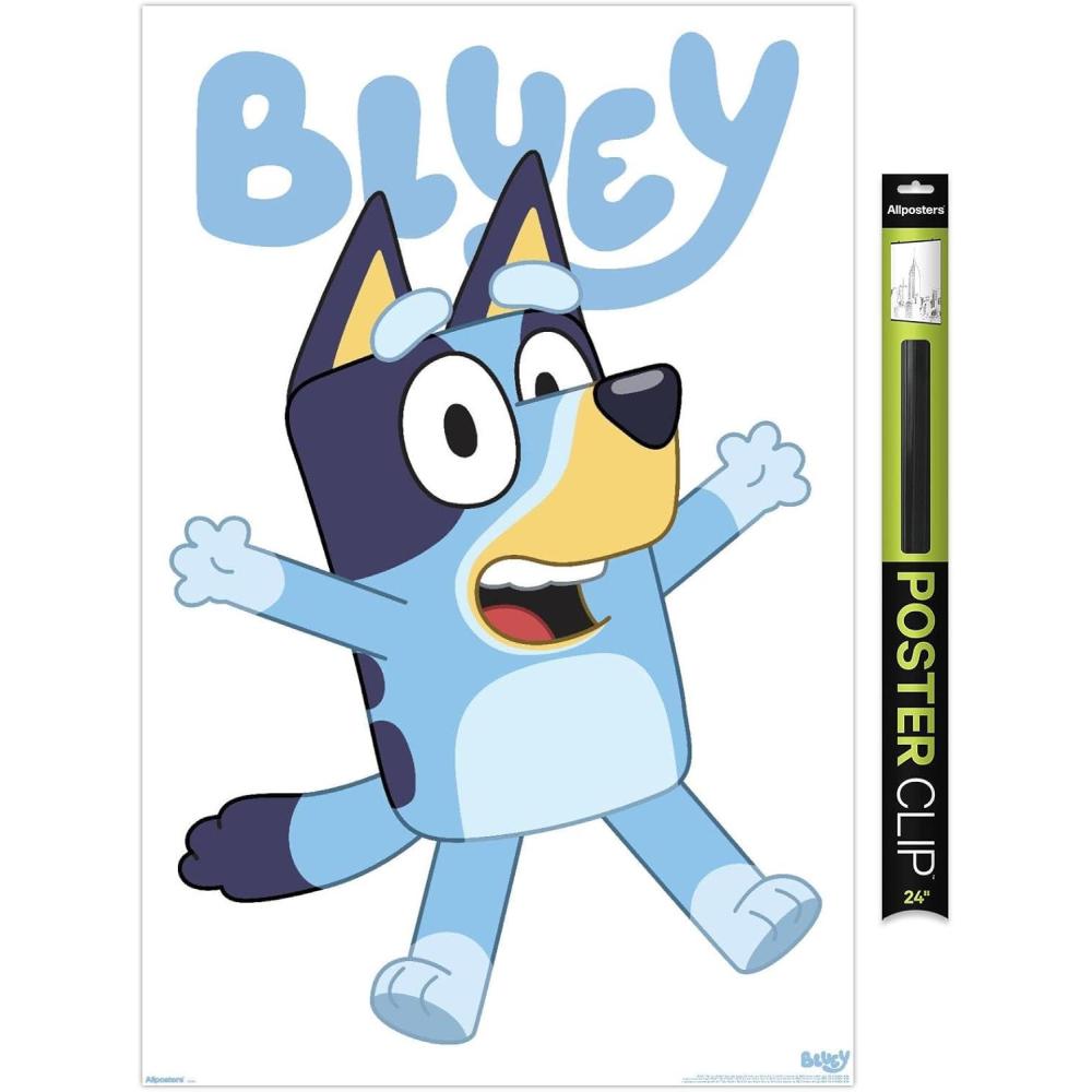 imageBluey Bluey Feature Series Wall Poster 19L x 13W Premium Unframed VersionPremium Poster Clip Bundle