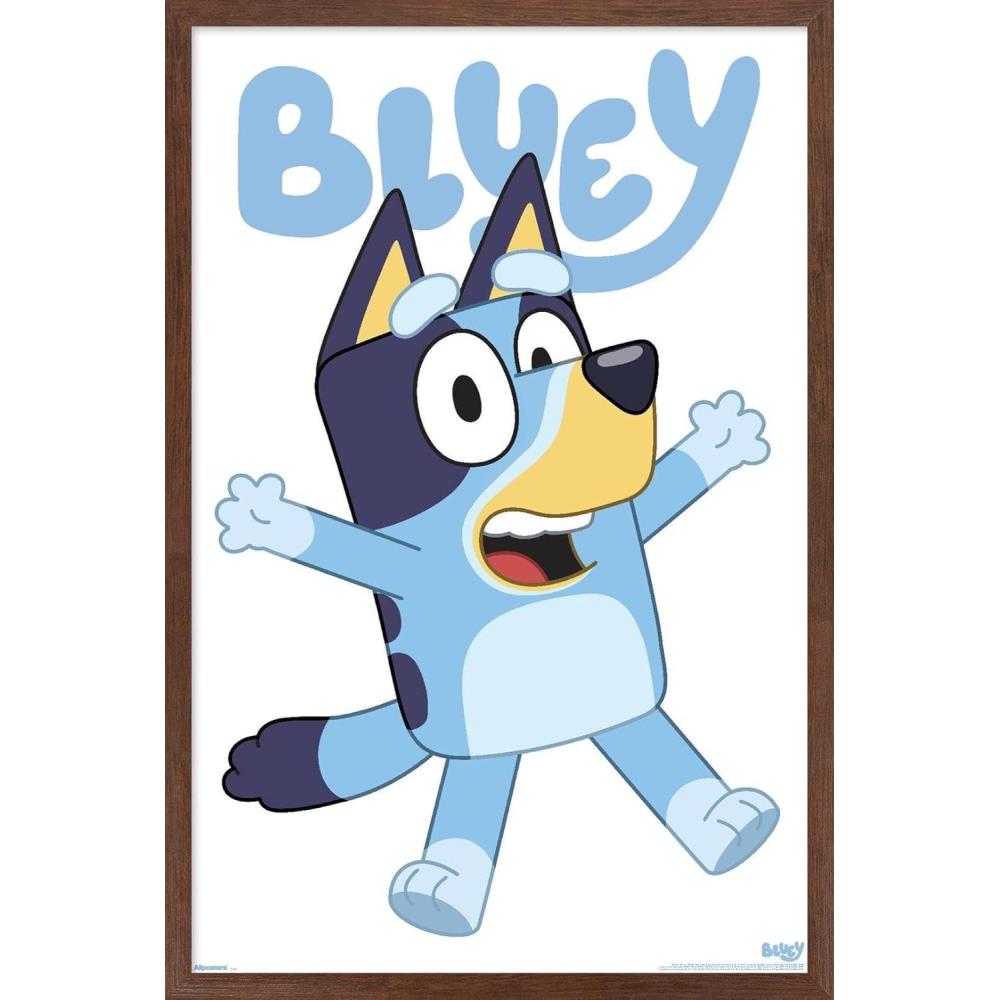 imageBluey Bluey Feature Series Wall Poster 224L x 147W Barnwood Framed VersionMahogany Framed Version