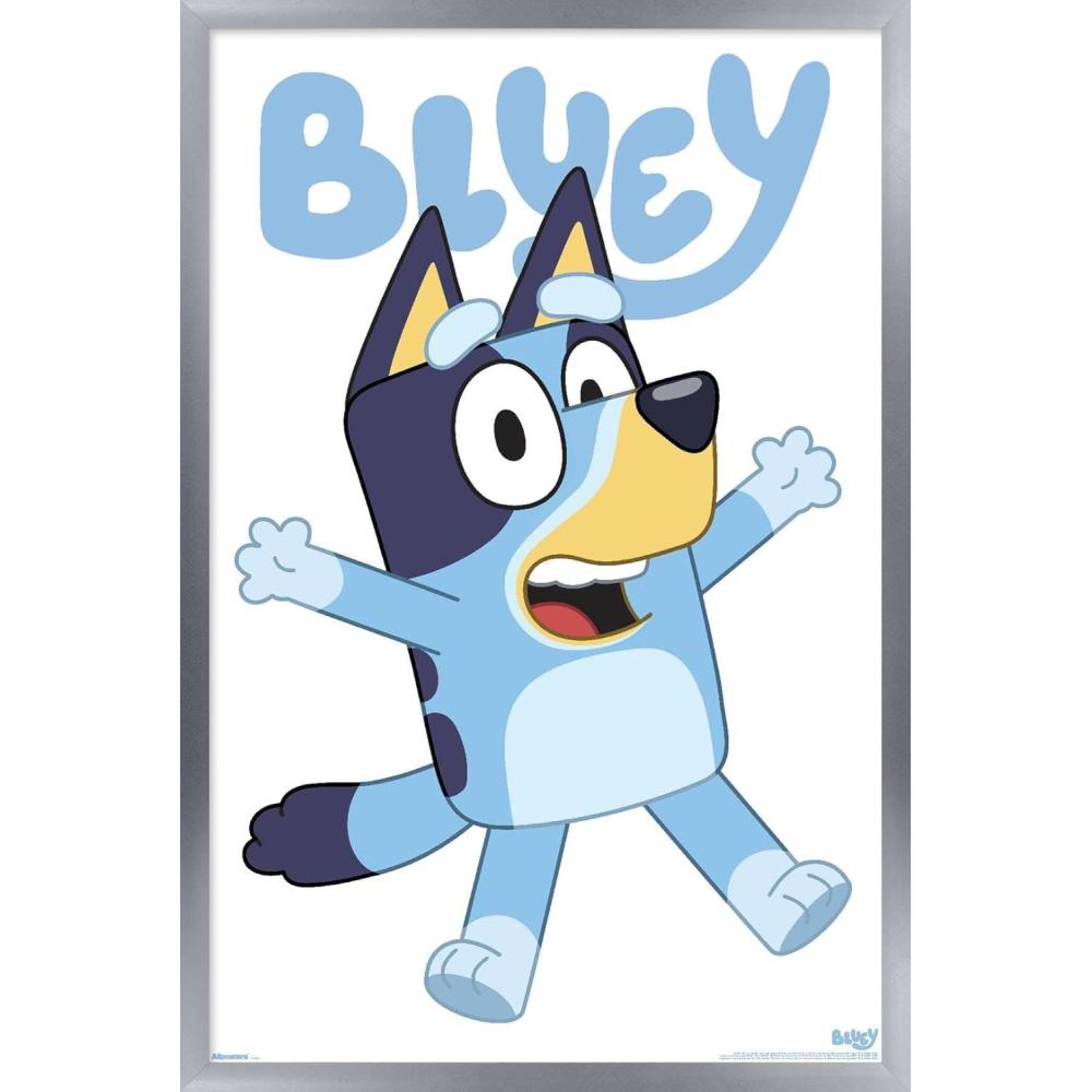 imageBluey Bluey Feature Series Wall Poster 224L x 147W Barnwood Framed VersionSilver Framed Version