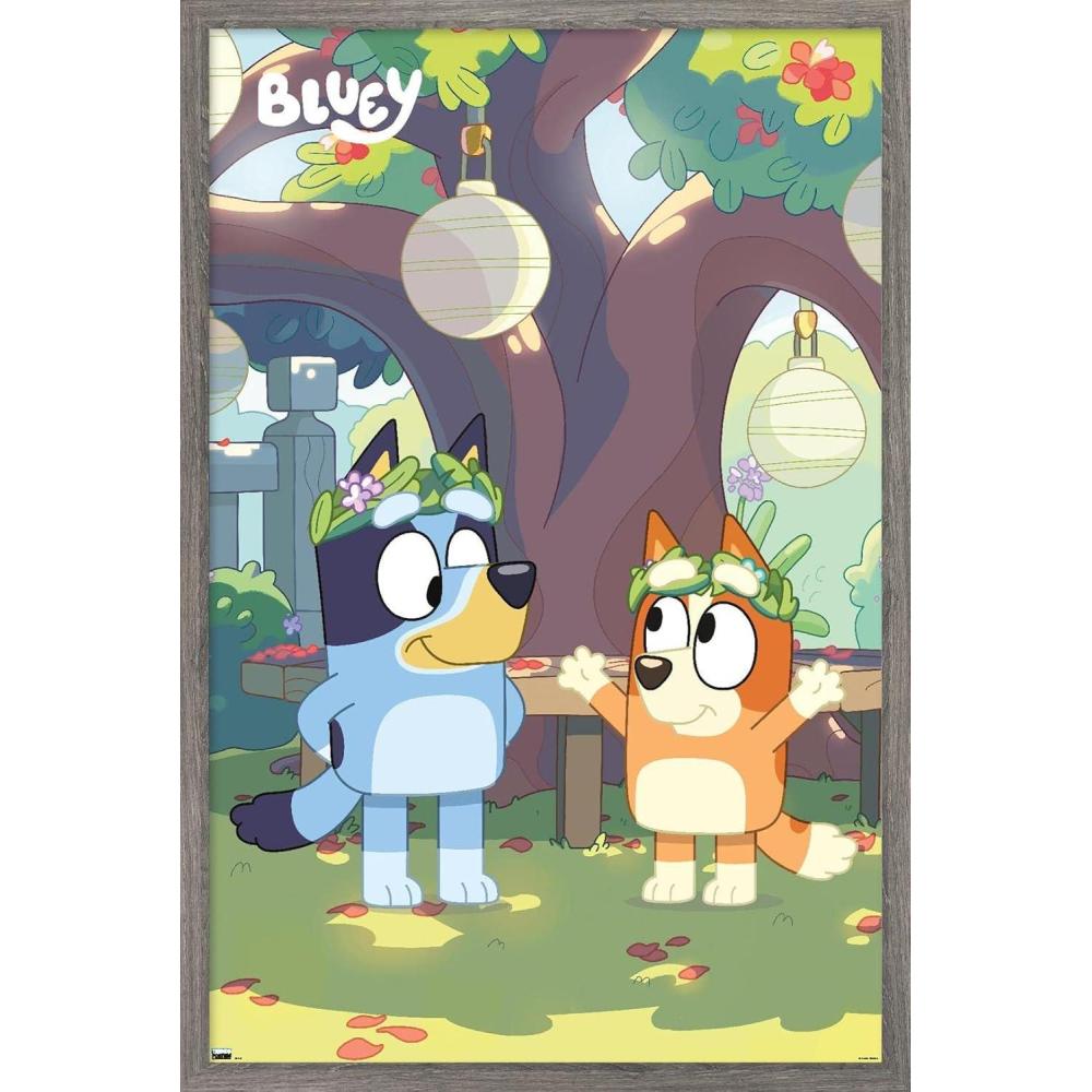 imageBluey  Duo Wall Poster 19L x 13W Premium Unframed VersionBarnwood Framed Version