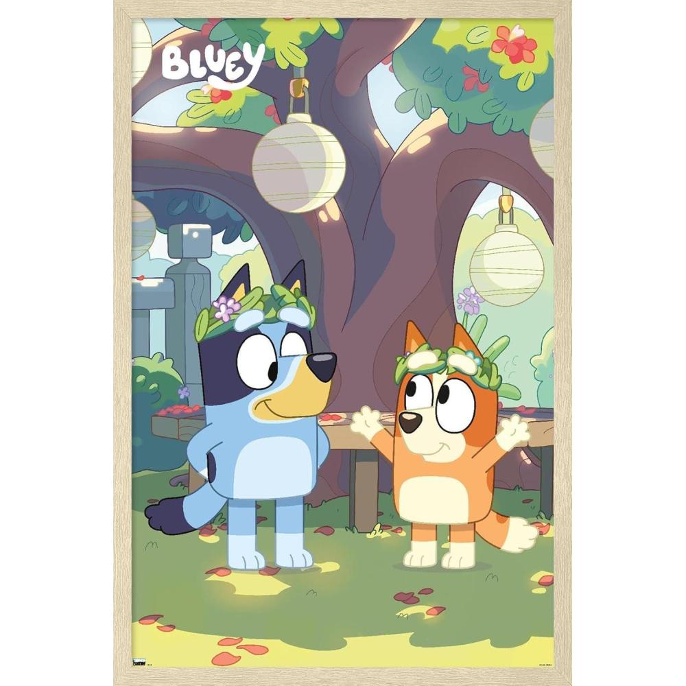 imageBluey  Duo Wall Poster 19L x 13W Premium Unframed VersionBlonde Framed Version