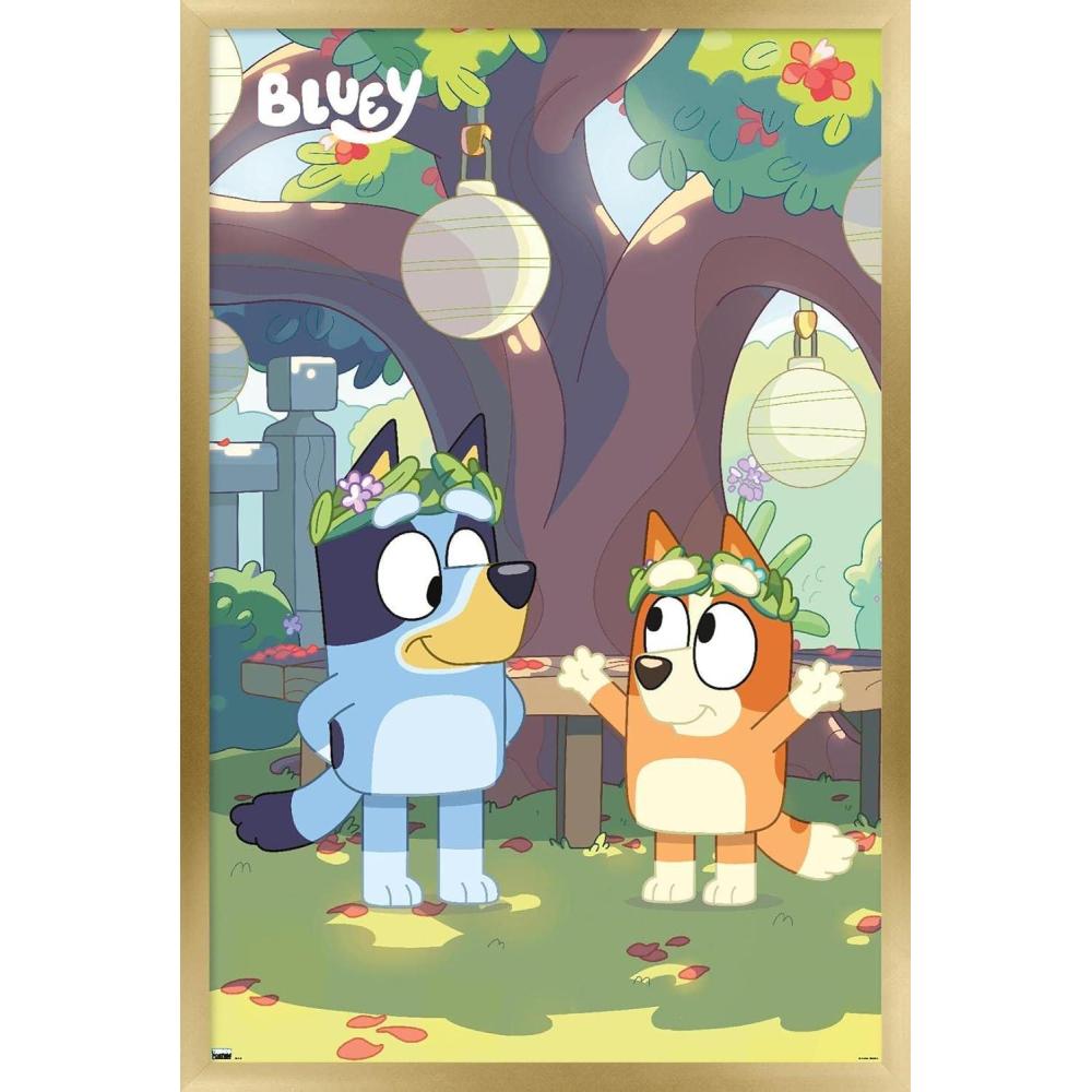 imageBluey  Duo Wall Poster 19L x 13W Premium Unframed VersionGold Framed Version