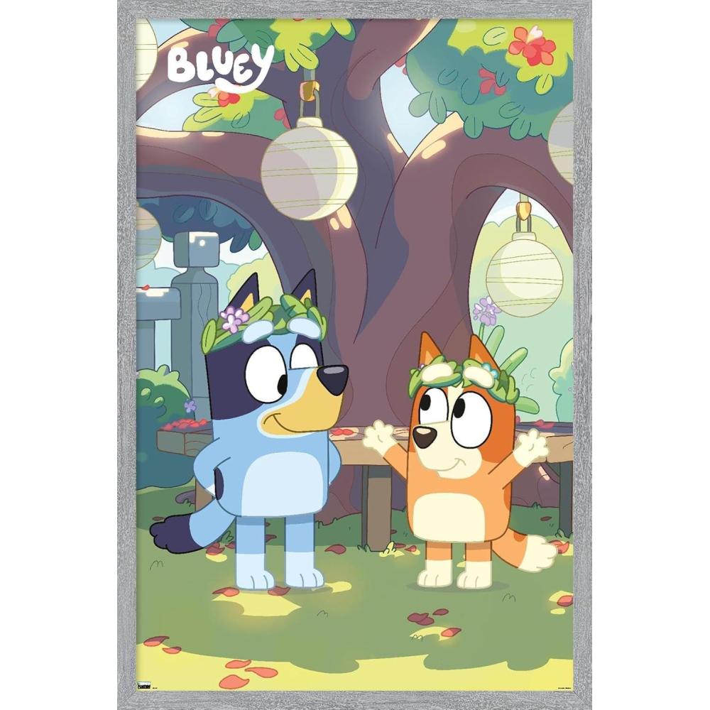 imageBluey  Duo Wall Poster 19L x 13W Premium Unframed VersionGray Framed Version