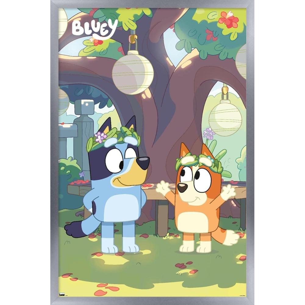 imageBluey  Duo Wall Poster 19L x 13W Premium Unframed VersionSilver Framed Version
