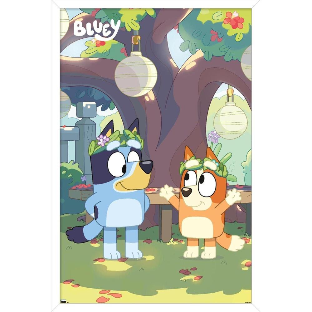 imageBluey  Duo Wall Poster 19L x 13W Premium Unframed VersionWhite Framed Version