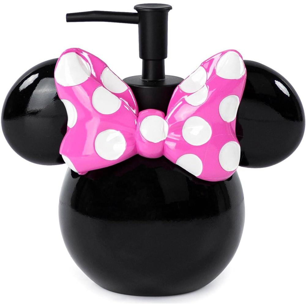 imageJay Franco Bluey Soap Dispenser Blue Kids Bathroom Accessory Resin Lotion PumpBlack Minnie Mouse