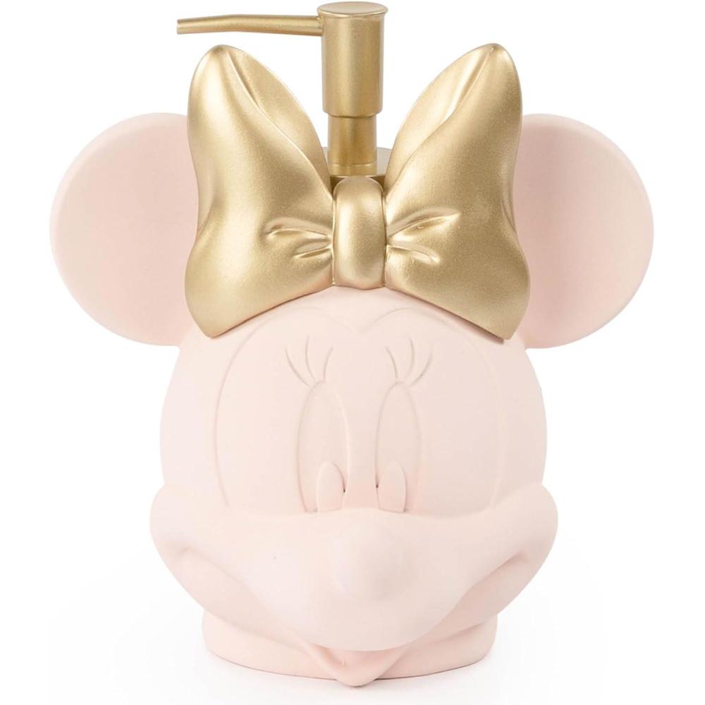 imageJay Franco Bluey Soap Dispenser Blue Kids Bathroom Accessory Resin Lotion PumpPink Minnie Mouse