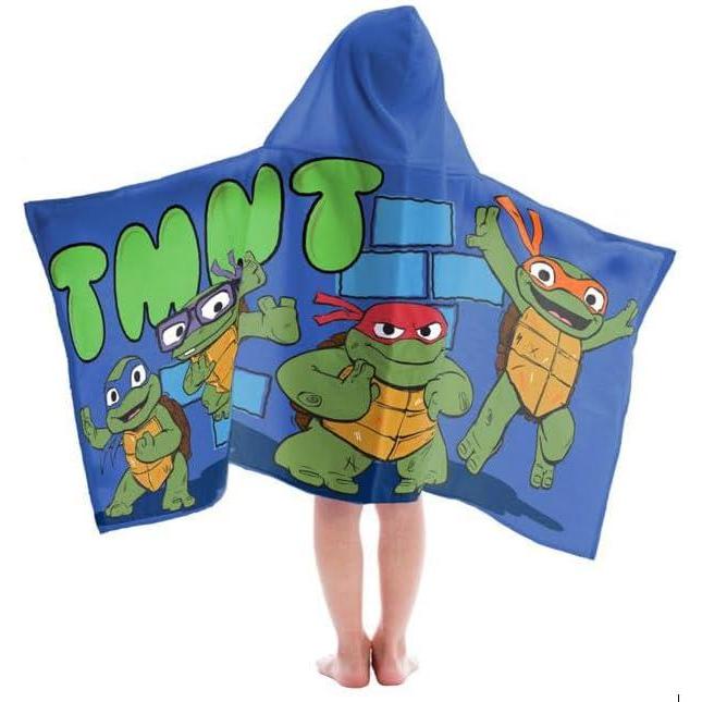 imageJay Franco Kids Hooded Towel  22 x 51 Super Soft Bath Wrap with 3D Hood Beach Pool amp Travel Official Licensed Product Blue  BlueyBlue  Teenage Mutant Ninja Turtles