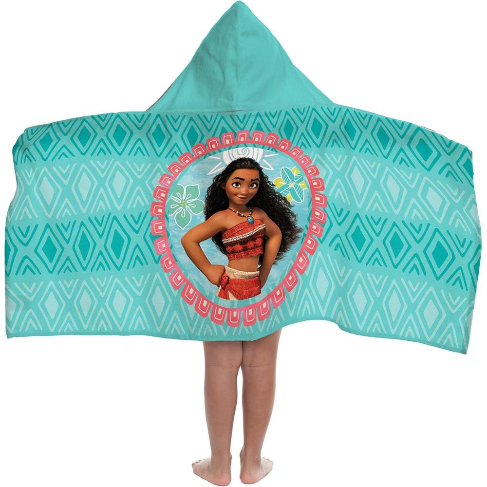 imageJay Franco Kids Hooded Towel  22 x 51 Super Soft Bath Wrap with 3D Hood Beach Pool amp Travel Official Licensed Product Blue  BlueyTeal  Moana