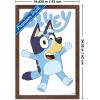 Bluey – Bluey Feature Series Wall Poster, 22.4L” x 14.7W”, Barnwood Framed Version(Mahogany Framed Version)