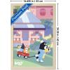 Bluey – Walking Wall Poster, 22.4L” x 14.7W”, Premium Unframed Version(Blonde Framed Version)