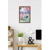 Bluey – Walking Wall Poster, 22.4L” x 14.7W”, Premium Unframed Version(Mahogany Framed Version)