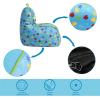 Bluey & Chloe Kids Micromink Bean Bag Sofa Chair,Soft Padded Toddler Seat with Piping & Carry Handle,Cozy Lounge Chair for Ages 3+,Blue(Baby Shark)