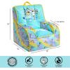 Bluey & Chloe Kids Micromink Bean Bag Sofa Chair,Soft Padded Toddler Seat with Piping & Carry Handle,Cozy Lounge Chair for Ages 3+,Blue(Bluey)