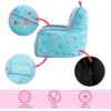 Bluey & Chloe Kids Micromink Bean Bag Sofa Chair,Soft Padded Toddler Seat with Piping & Carry Handle,Cozy Lounge Chair for Ages 3+,Blue(Little Mermaid)