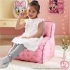 Bluey & Chloe Kids Micromink Bean Bag Sofa Chair,Soft Padded Toddler Seat with Piping & Carry Handle,Cozy Lounge Chair for Ages 3+,Blue(Minnie Mouse)