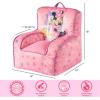 Bluey & Chloe Kids Micromink Bean Bag Sofa Chair,Soft Padded Toddler Seat with Piping & Carry Handle,Cozy Lounge Chair for Ages 3+,Blue(Minnie Mouse)