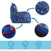 Bluey & Chloe Kids Micromink Bean Bag Sofa Chair,Soft Padded Toddler Seat with Piping & Carry Handle,Cozy Lounge Chair for Ages 3+,Blue(Super Mario)