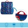 Bluey & Chloe Kids Micromink Bean Bag Sofa Chair,Soft Padded Toddler Seat with Piping & Carry Handle,Cozy Lounge Chair for Ages 3+,Blue(Super Mario)