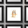 Gallery Pops Bluey – Bingo Wall Art, White Framed Version, 12” x 12”(Black Framed Version)