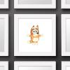 Gallery Pops Bluey – Bingo Wall Art, White Framed Version, 12” x 12”(White Framed Version)
