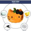 Jay Franco Bluey Soap Dish – Blue Resin Sponge Holder/Bar Soap Holder – Kids Bathroom Tray(Orange – Hello Kitty)