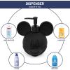 Jay Franco Bluey Soap Dispenser – Blue Kids Bathroom Accessory – Resin Lotion Pump(Black – Mickey Mouse)