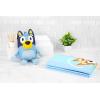 Jay Franco Bluey & Friends Bath Towel & Bath Buddy Set – Kids Bathtub Accessories – Includes 25 x 50 Inch Microfiber Towel & 13 Inch Bluey Water Play Buddy(Blue – Bluey)