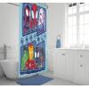 Jay Franco Bluey and Bingo Fabric Shower Curtain – Kids Teal Bathroom Décor(Blue – Spidey & Friends)