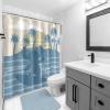 Jay Franco Bluey and Bingo Fabric Shower Curtain – Kids Teal Bathroom Décor(Blue – Stitch)