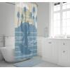 Jay Franco Bluey and Bingo Fabric Shower Curtain – Kids Teal Bathroom Décor(Blue – Stitch)