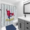 Jay Franco Bluey and Bingo Fabric Shower Curtain – Kids Teal Bathroom Décor(Grey – Spiderman)
