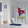 Jay Franco Bluey and Bingo Fabric Shower Curtain – Kids Teal Bathroom Décor(Grey – Spiderman)
