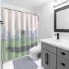 Jay Franco Bluey and Bingo Fabric Shower Curtain – Kids Teal Bathroom Décor(Multi – Minecraft)