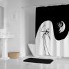 Jay Franco Bluey and Bingo Fabric Shower Curtain – Kids Teal Bathroom Décor(Multi – Nightmare Before Christmas)