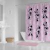 Jay Franco Bluey and Bingo Fabric Shower Curtain – Kids Teal Bathroom Décor(Pink – Minnie Mouse)
