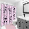 Jay Franco Bluey and Bingo Fabric Shower Curtain – Kids Teal Bathroom Décor(Pink – Minnie Mouse)