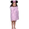 Jay Franco Kids Hooded Towel – 22″ x 51″ Super Soft Bath Wrap with 3D Hood, Beach, Pool & Travel, Official Licensed Product, Blue – Bluey(Pink – Minnie Mouse)