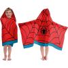 Jay Franco Kids Hooded Towel – 22″ x 51″ Super Soft Bath Wrap with 3D Hood, Beach, Pool & Travel, Official Licensed Product, Blue – Bluey(Red – Spiderman)