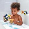 TOMY Toomies Bluey Pull and Go Canoe – Pull String Helps Bluey Paddle Through Water – Includes Bingo Bath Toy Pourer – Bluey Toys for Bath – Ages 18 Months and Up(Family Pourers)