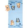Jay Franco Bluey & Friends Bath Towel & Bath Buddy Set – Kids Bathtub Accessories – Includes 25 x 50 Inch Microfiber Towel & 13 Inch Bluey Water Play Buddy(Blue – Bingo)