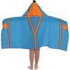 Jay Franco Kids Hooded Towel – 22″ x 51″ Super Soft Bath Wrap with 3D Hood, Beach, Pool & Travel, Official Licensed Product, Blue – Bluey(Multi – Blippi)
