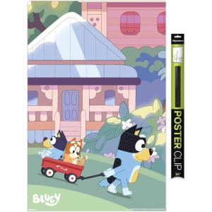 Bluey – Walking Wall Poster, 22.4L” x 14.7W”, Premium Unframed Version(Poster & Clip Bundle)