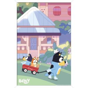 Bluey – Walking Wall Poster, 22.4L” x 14.7W”, Premium Unframed Version(White Framed Version)