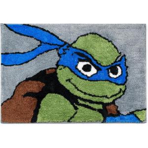 Jay Franco Bluey Kids Bath Rug – Soft, Non-Slip, Machine Washable, Blue Bathroom Mat 20 x 30(Grey – Teenage Mutant Ninja Turtles)