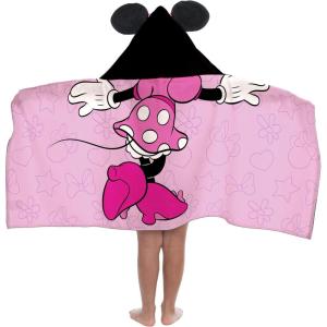 Jay Franco Kids Hooded Towel – 22″ x 51″ Super Soft Bath Wrap with 3D Hood, Beach, Pool & Travel, Official Licensed Product, Blue – Bluey(Multi – Minnie Mouse)