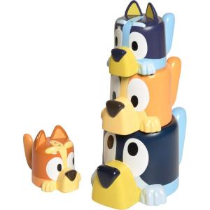 TOMY Toomies Bluey Pull and Go Canoe – Pull String Helps Bluey Paddle Through Water – Includes Bingo Bath Toy Pourer – Bluey Toys for Bath – Ages 18 Months and Up(Family Pourers)